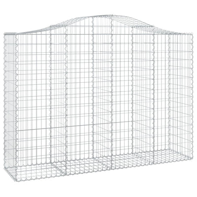 Kaarevat kivikorit 2 kpl 200x50x140/160 cm galvanoitu rauta