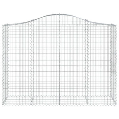 Kaarevat kivikorit 2 kpl 200x50x140/160 cm galvanoitu rauta