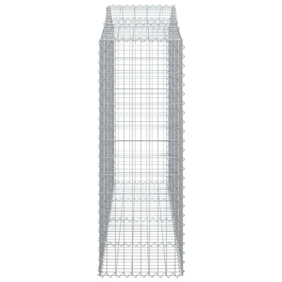 Kaarevat kivikorit 2 kpl 200x50x140/160 cm galvanoitu rauta