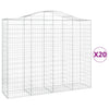 Kaarevat kivikorit 20 kpl 200x50x160/180 cm galvanoitu rauta