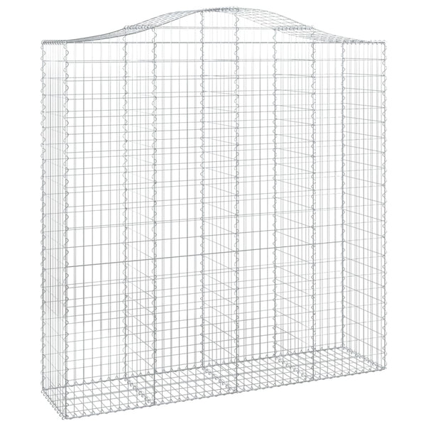 Kaarevat kivikorit 7 kpl 200x50x200/220 cm galvanoitu rauta