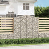 Kaarevat kivikorit 7 kpl 200x50x200/220 cm galvanoitu rauta