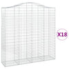 Kaarevat kivikorit 18 kpl 200x50x200/220 cm galvanoitu rauta