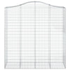 Kaarevat kivikorit 18 kpl 200x50x200/220 cm galvanoitu rauta