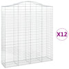 Kaarevat kivikorit 12 kpl 200x50x220/240 cm galvanoitu rauta