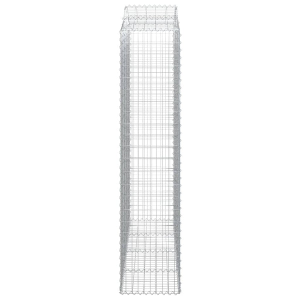 Kaarevat kivikorit 12 kpl 200x50x220/240 cm galvanoitu rauta