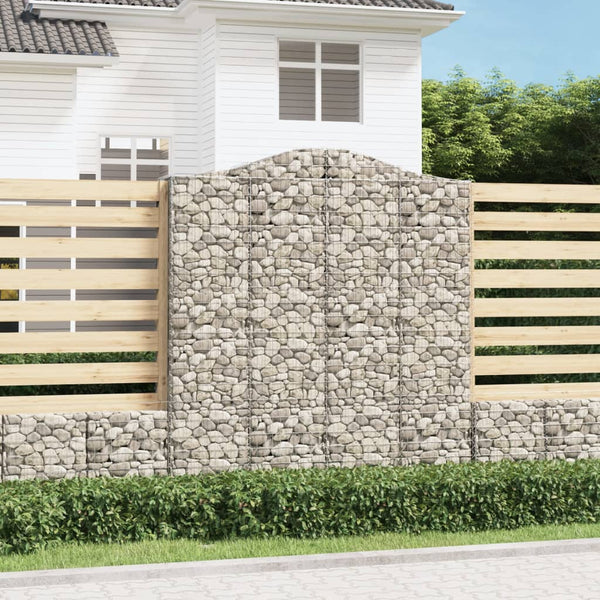Kaarevat kivikorit 12 kpl 200x50x220/240 cm galvanoitu rauta