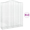 Kaarevat kivikorit 13 kpl 200x50x220/240 cm galvanoitu rauta