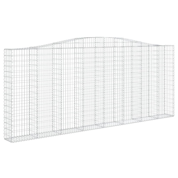 Kaarevat kivikorit 3 kpl 400x30x160/180 cm galvanoitu rauta