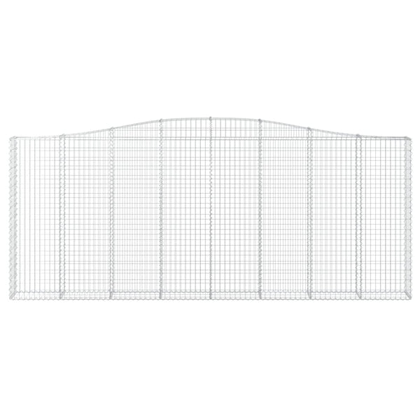 Kaarevat kivikorit 3 kpl 400x30x160/180 cm galvanoitu rauta