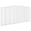 Kaarevat kivikorit 3 kpl 400x30x180/200 cm galvanoitu rauta