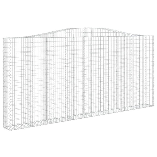 Kaarevat kivikorit 3 kpl 400x30x180/200 cm galvanoitu rauta