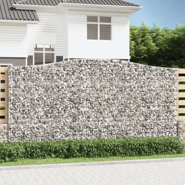 Kaarevat kivikorit 15 kpl 400x30x200/220 cm galvanoitu rauta