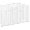 Kaarevat kivikorit 5 kpl 400x30x220/240 cm galvanoitu rauta
