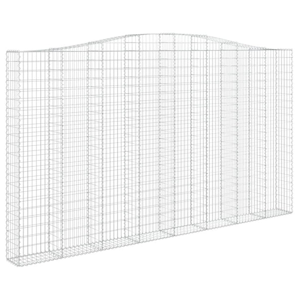 Kaarevat kivikorit 5 kpl 400x30x220/240 cm galvanoitu rauta