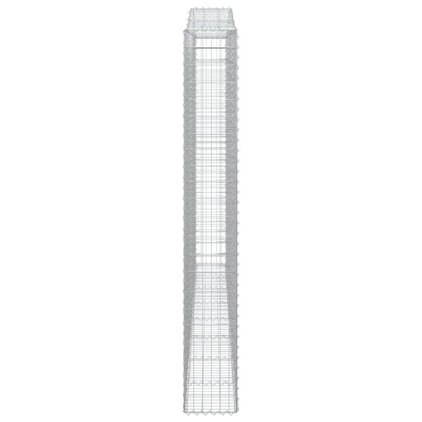 Kaarevat kivikorit 5 kpl 400x30x220/240 cm galvanoitu rauta