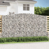 Kaarevat kivikorit 15 kpl 400x30x220/240 cm galvanoitu rauta