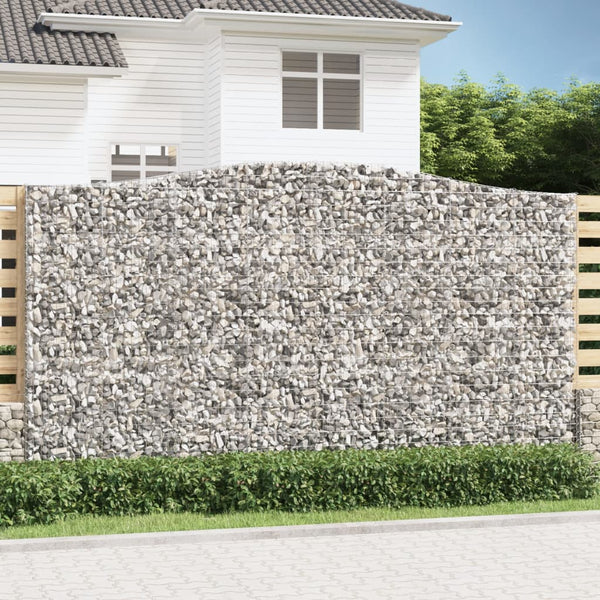 Kaarevat kivikorit 15 kpl 400x30x220/240 cm galvanoitu rauta