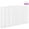 Kaarevat kivikorit 25 kpl 400x30x220/240 cm galvanoitu rauta