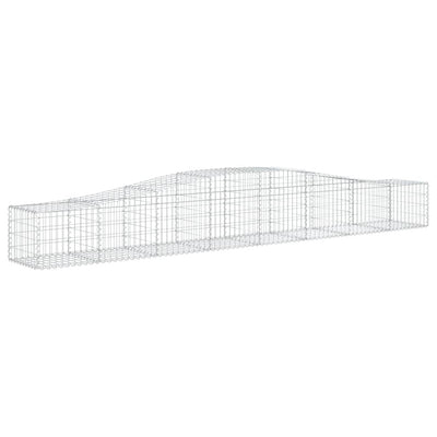 Kaarevat kivikorit 2 kpl 400x50x40/60 cm galvanoitu rauta