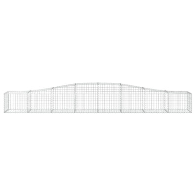 Kaarevat kivikorit 2 kpl 400x50x40/60 cm galvanoitu rauta