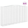 Kaarevat kivikorit 25 kpl 400x50x220/240 cm galvanoitu rauta