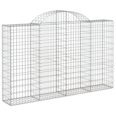 Kaarevat kivikorit 2 kpl 200x30x120/140 cm galvanoitu rauta