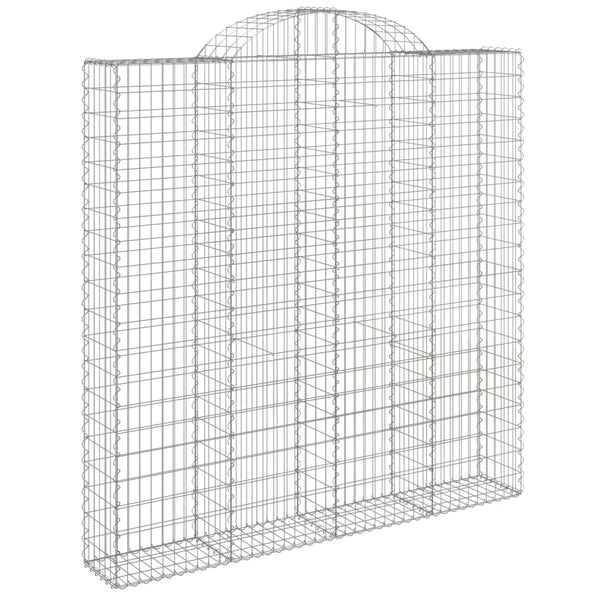 Kaarevat kivikorit 15 kpl 200x30x200/220 cm galvanoitu rauta