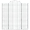 Kaarevat kivikorit 15 kpl 200x30x200/220 cm galvanoitu rauta