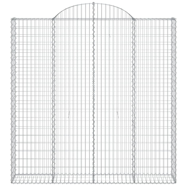 Kaarevat kivikorit 15 kpl 200x30x200/220 cm galvanoitu rauta