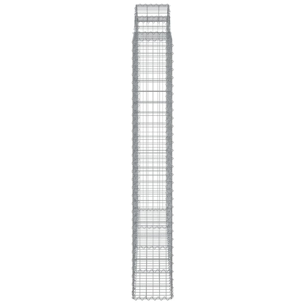 Kaarevat kivikorit 15 kpl 200x30x200/220 cm galvanoitu rauta