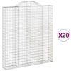 Kaarevat kivikorit 20 kpl 200x30x220/240 cm galvanoitu rauta