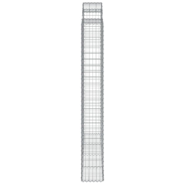 Kaarevat kivikorit 20 kpl 200x30x220/240 cm galvanoitu rauta