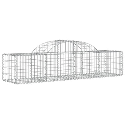 Kaarevat kivikorit 2 kpl 200x50x40/60 cm galvanoitu rauta