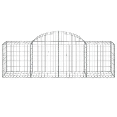 Kaarevat kivikorit 2 kpl 200x50x60/80 cm galvanoitu rauta