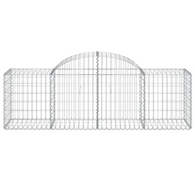 Kaarevat kivikorit 3 kpl 200x50x60/80 cm galvanoitu rauta