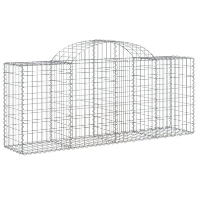 Kaarevat kivikorit 2 kpl 200x50x80/100 cm galvanoitu rauta