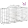 Kaarevat kivikorit 11 kpl 200x50x100/120 cm galvanoitu rauta