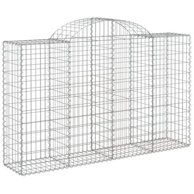 Kaarevat kivikorit 2 kpl 200x50x120/140 cm galvanoitu rauta