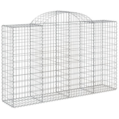 Kaarevat kivikorit 3 kpl 200x50x120/140 cm galvanoitu rauta