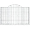 Kaarevat kivikorit 7 kpl 200x50x120/140 cm galvanoitu rauta