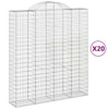 Kaarimaiset gabionkorit 20 kpl 200x50x220/240 cm galvanoitu rauta