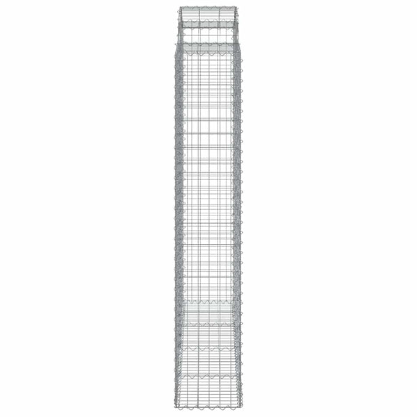 Kaarimaiset gabionkorit 20 kpl 200x50x220/240 cm galvanoitu rauta