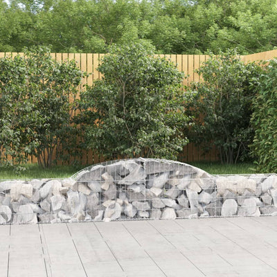 Kaarevat kivikorit 3 kpl 300x30x40/60 cm galvanoitu rauta
