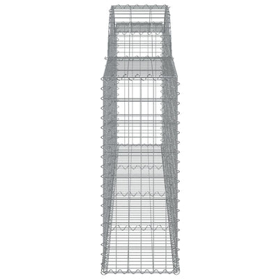 Kaarevat kivikorit 2 kpl 300x30x80/100 cm galvanoitu rauta