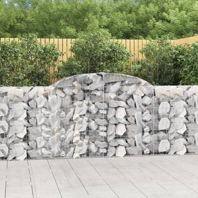 Kaarevat kivikorit 2 kpl 300x30x100/120 cm galvanoitu rauta
