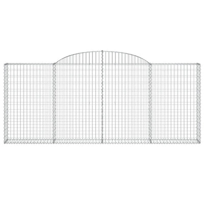 Kaarevat kivikorit 2 kpl 300x30x120/140 cm galvanoitu rauta
