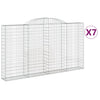 Kaarevat kivikorit 7 kpl 300x30x160/180 cm galvanoitu rauta