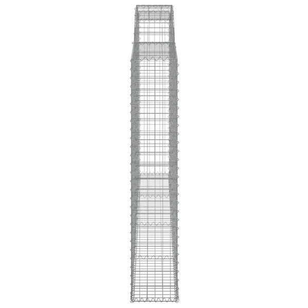 Kaarevat kivikorit 7 kpl 300x30x160/180 cm galvanoitu rauta