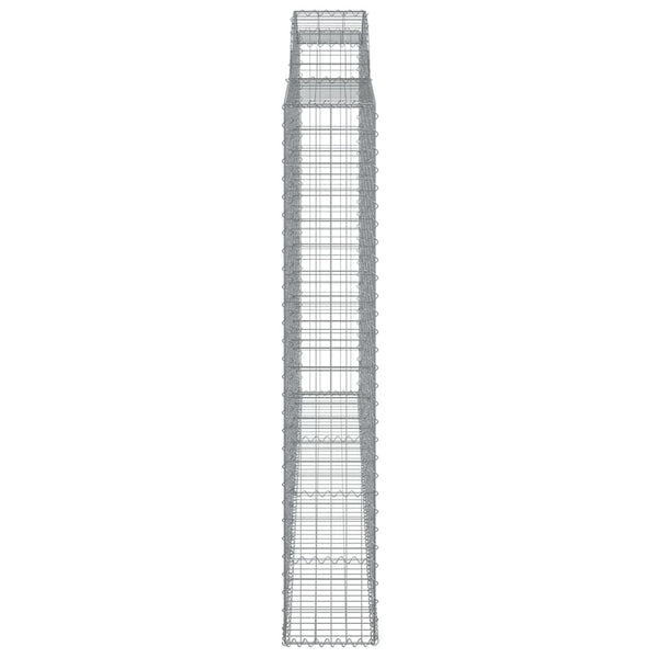 Kaarevat kivikorit 4 kpl 300x30x180/200 cm galvanoitu rauta